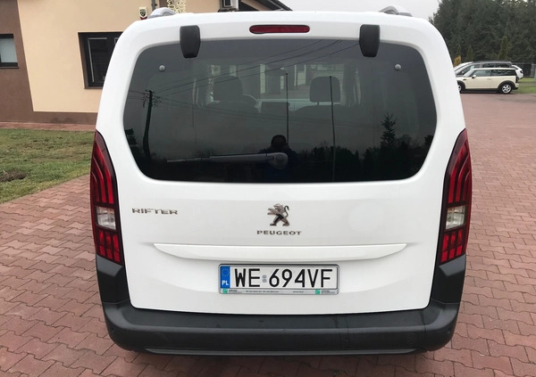 Peugeot Rifter cena 62999 przebieg: 159000, rok produkcji 2018 z Krzeszowice małe 79